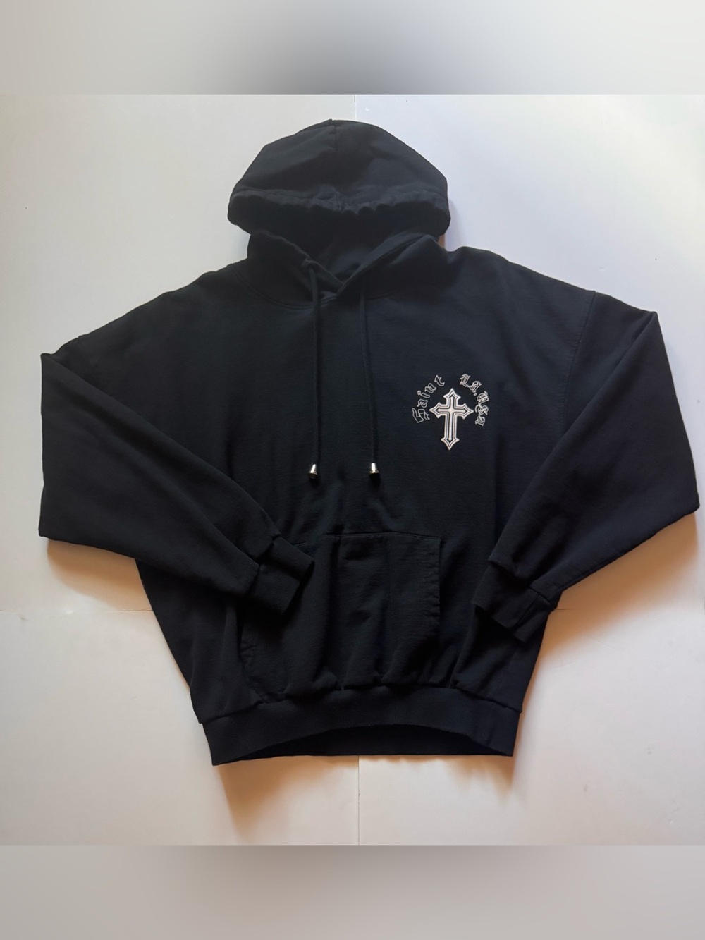 Fly by Night Men’s Shadow Black Graphic Cross Pullover Hoodie